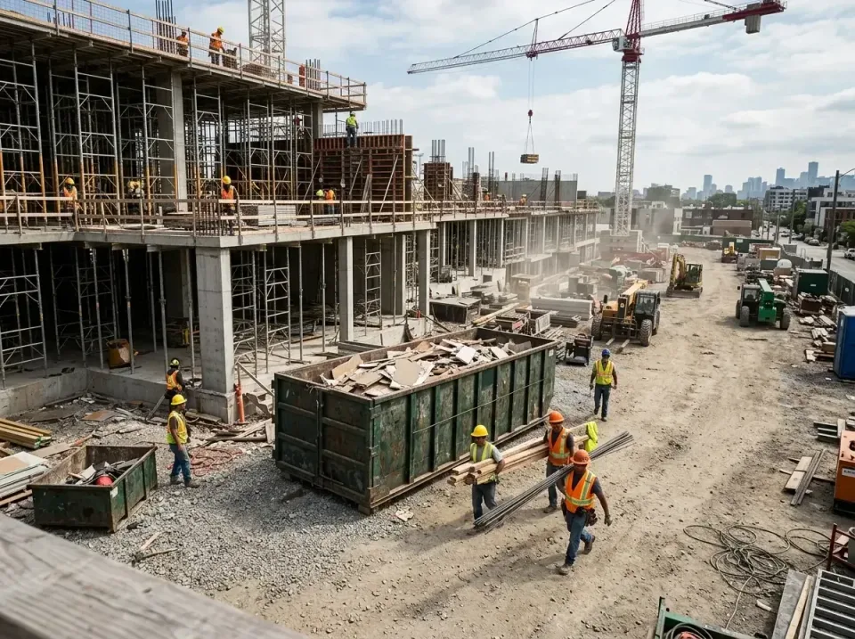 commercial-construction-site-w-002 — frequently asked questions, Low Cost Construction Dumpster Rental in Burnsville, NC